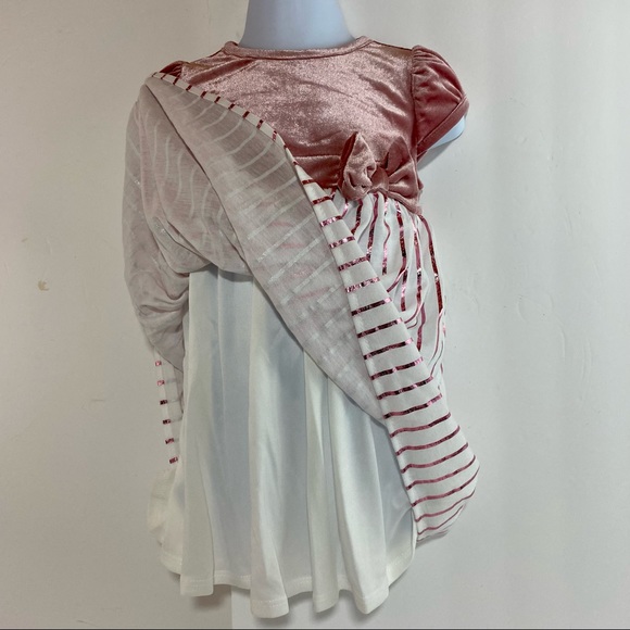 Toddler Girl Youngland Velvet Pleated Skirt Dress - Picture 6 of 16